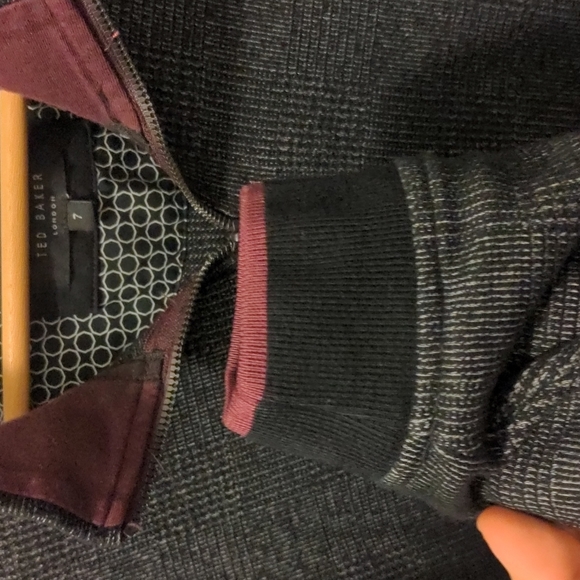 Ted Baker men's quarter-zip sweater/sweatshirt - size UK 7 (men's XXL) - Picture 6 of 6
